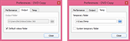 Output and temp folders