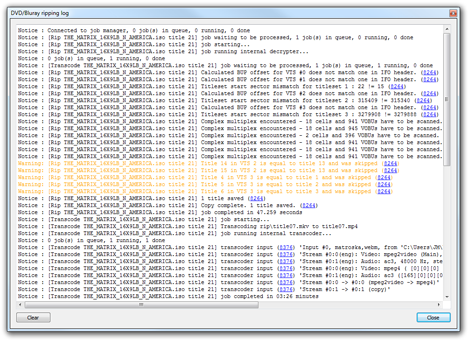 Blu-ray/DVD ripper log, DVDx 4.1 corrects stream mapping and complex filtering before transcoding!