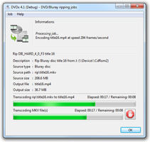 Ripping and transcoding progress!
