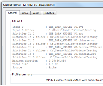 File Set with multiple subtitles files in 'mp4.ini' profile