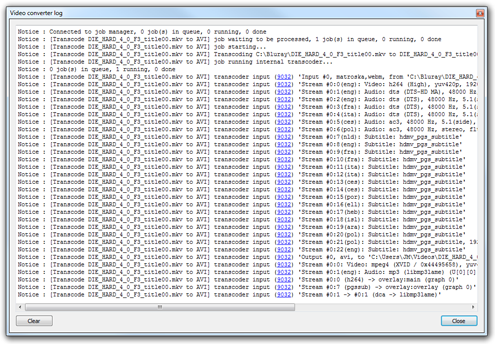 Transcoding log messages